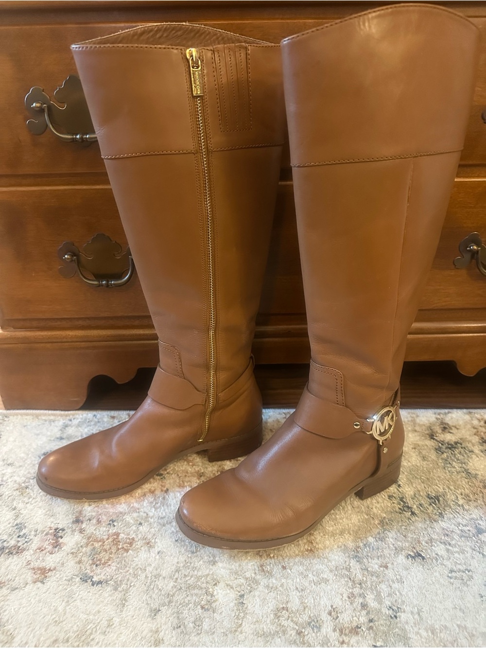 Michael Kors Brown Tall Riding Boots Size 8